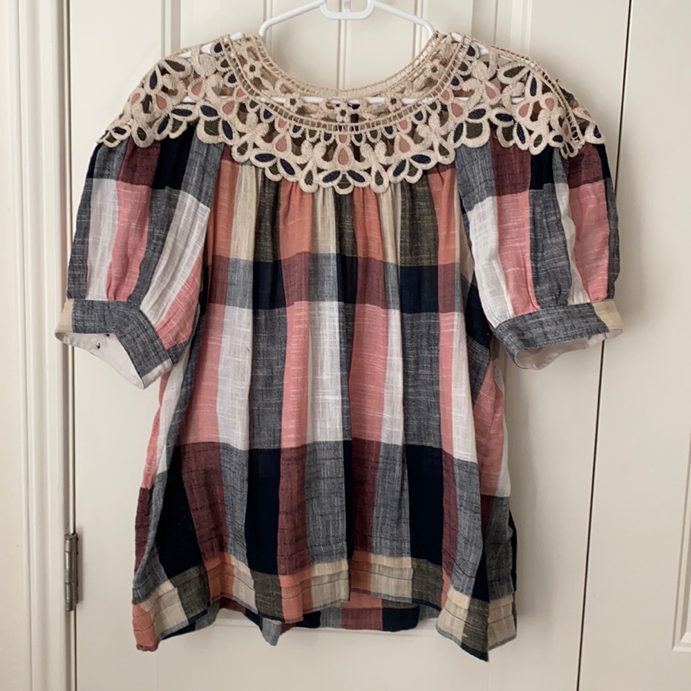 Anthropologie Embroidered Top